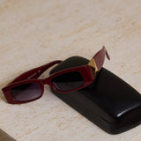 Burgundy Roman Stud Sunglasses
