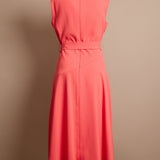 Crossover-Hem Midi Dress