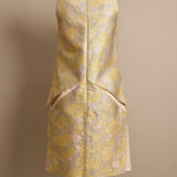 Metallic Floral Shift Dress