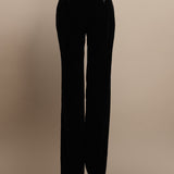 Velvet Straight-cut Trousers