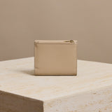 Chevron Leather Fold Wallet