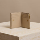 Chevron Leather Fold Wallet