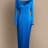 Ocean Satin Midi Dress