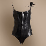 Faux Croc Bodysuit