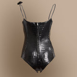 Faux Croc Bodysuit