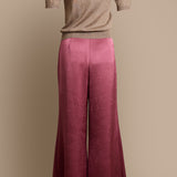 Flared Satin Bias Pants