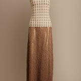 Textured Fringe Midi-Skirt