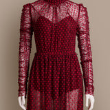 Polka-dot Midi Lace Dress