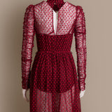 Polka-dot Midi Lace Dress