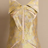 Metallic Floral Shift Dress