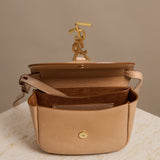 YSL - Saint Laurent Kaia Small Leather Shoulder Bag Army Green