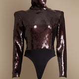 Kieran Bodysuit in Chocolate Brown