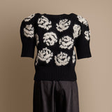 Rose Embroidered Cashmere-Blend Sweater