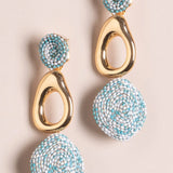 Teal Bead Earrings
