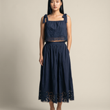 Cropped Top and Skirt Set