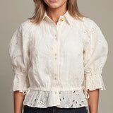 Zora Eyelet Blouson