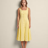 Button Yellow Dress